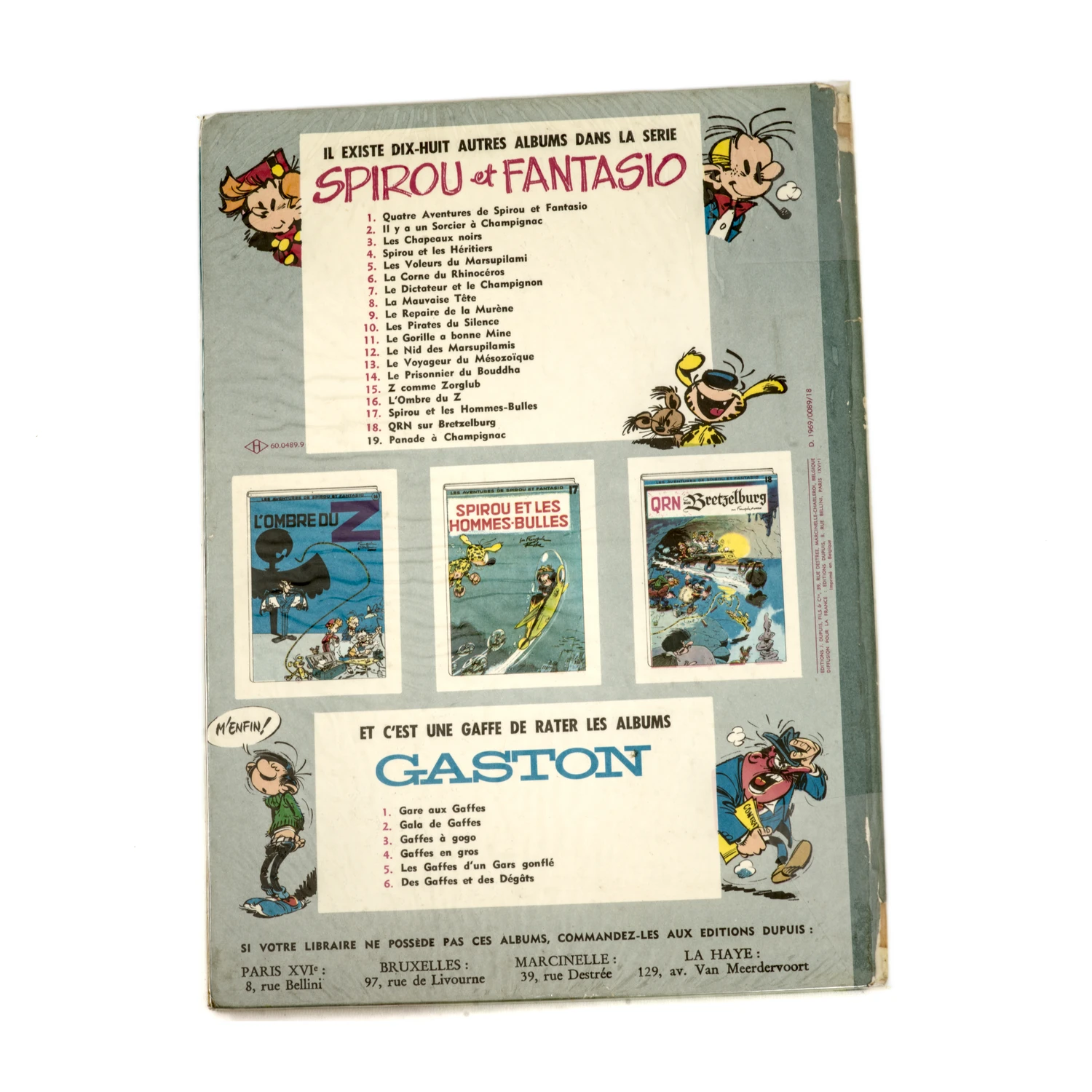 4ème plat de la BD Spirou N°19 attestant l