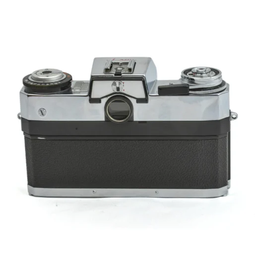 Vue arrière du boîtier Zeiss Ikon Contarex Electronic montrant le viseur et le dos