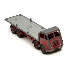 Camion Foden Flat Truck Dinky Supertoys 505 rouge et gris de trois quarts face