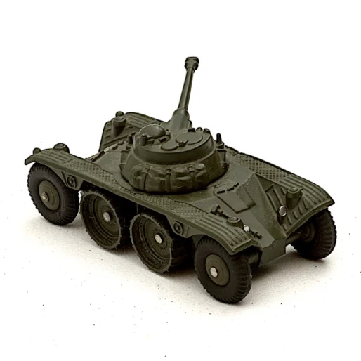 Vue de dessus de la miniature Dinky Toys Panhard E.B.R. vert armée