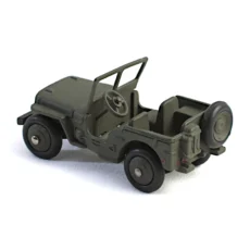 Vue arrière de la Jeep Dinky Toys avec roue de secours