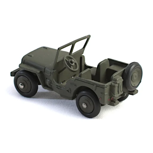 Vue arrière de la Jeep Dinky Toys avec roue de secours