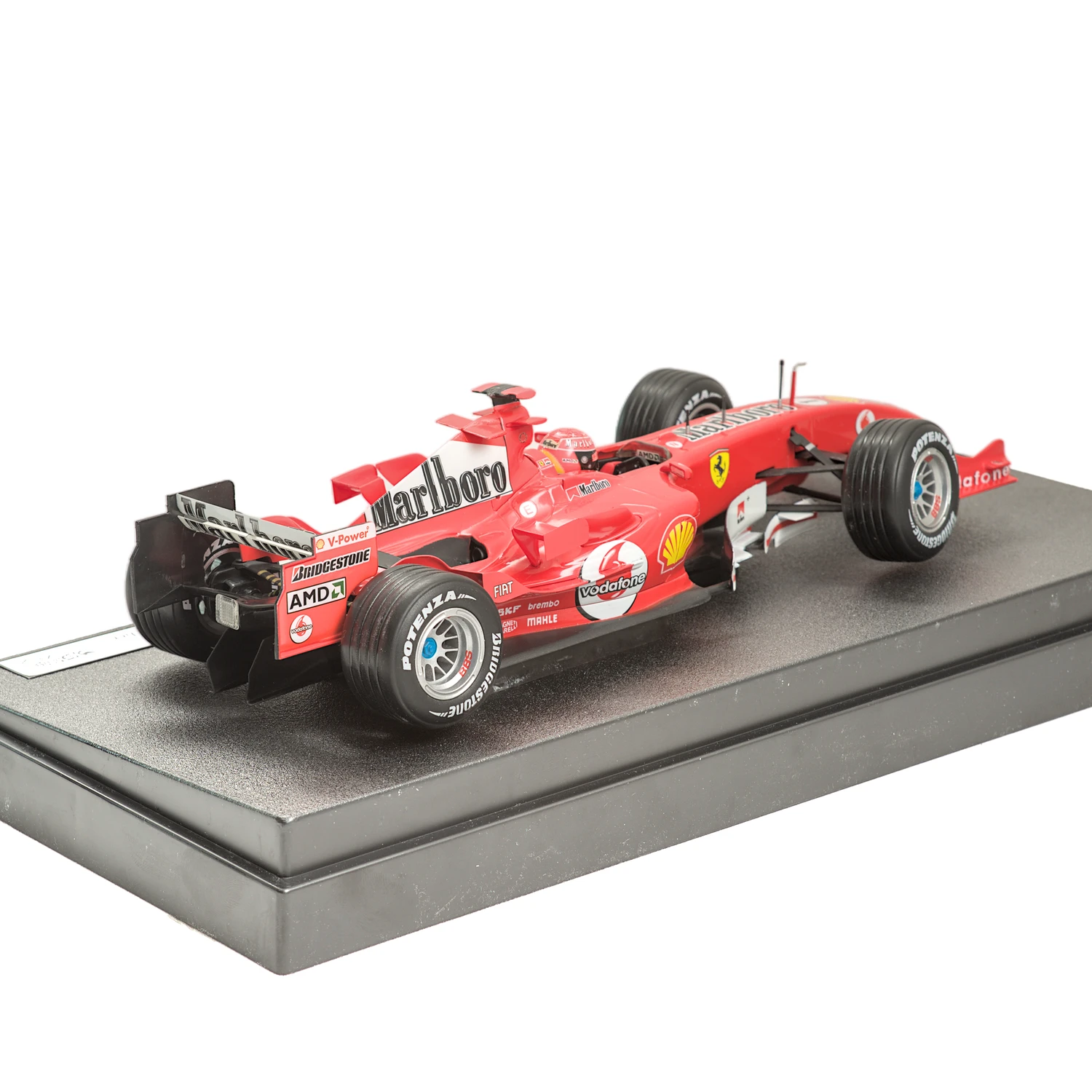 Vue arrière détaillée de la Ferrari F2005 Hot Wheels Racing