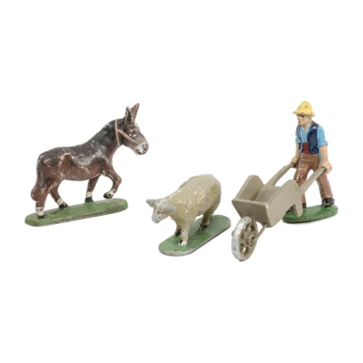 un âne et un mouton sur fond blanc