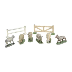 Lot de figurines anciennes en plomb représentant des moutons