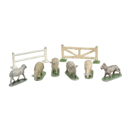 Lot de figurines anciennes en plomb représentant des moutons