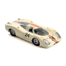Voiture miniature Joustra Porsche 917 blanche numéro 24 de trois quarts avant