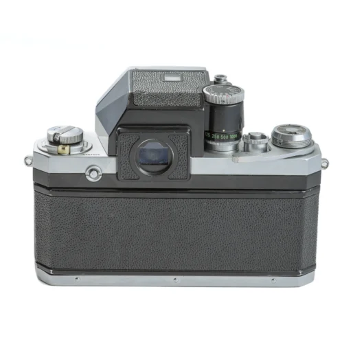 Vue arrière du Nikon F et de son viseur Photomic