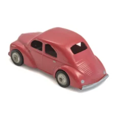 Miniature Renault 4CV CIJ 1/43 rouge vue de trois quarts arrière