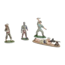 Lot de 4 soldats de plomb anciens vus de face