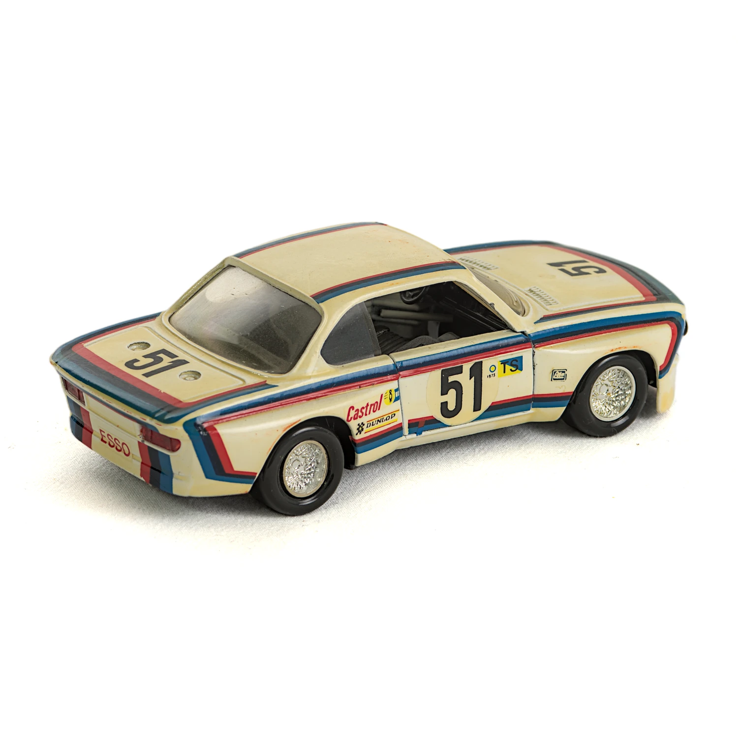 Voiture miniature Solido BMW 30 CSL vue arrière 3/4 avec décalcomanies