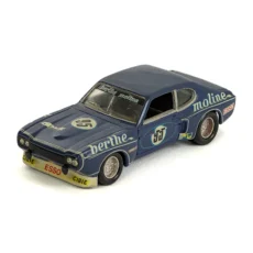 Voiture miniature Solido Ford Capri Rallye bleue Berthe Moline vue de 3/4 avant