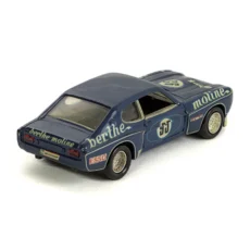 Voiture miniature Solido Ford Capri Rallye bleue Berthe Moline vue de 3/4 arrière