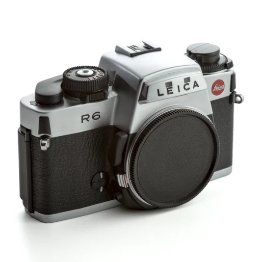 Boîtier Leica R6 argent chromé de face