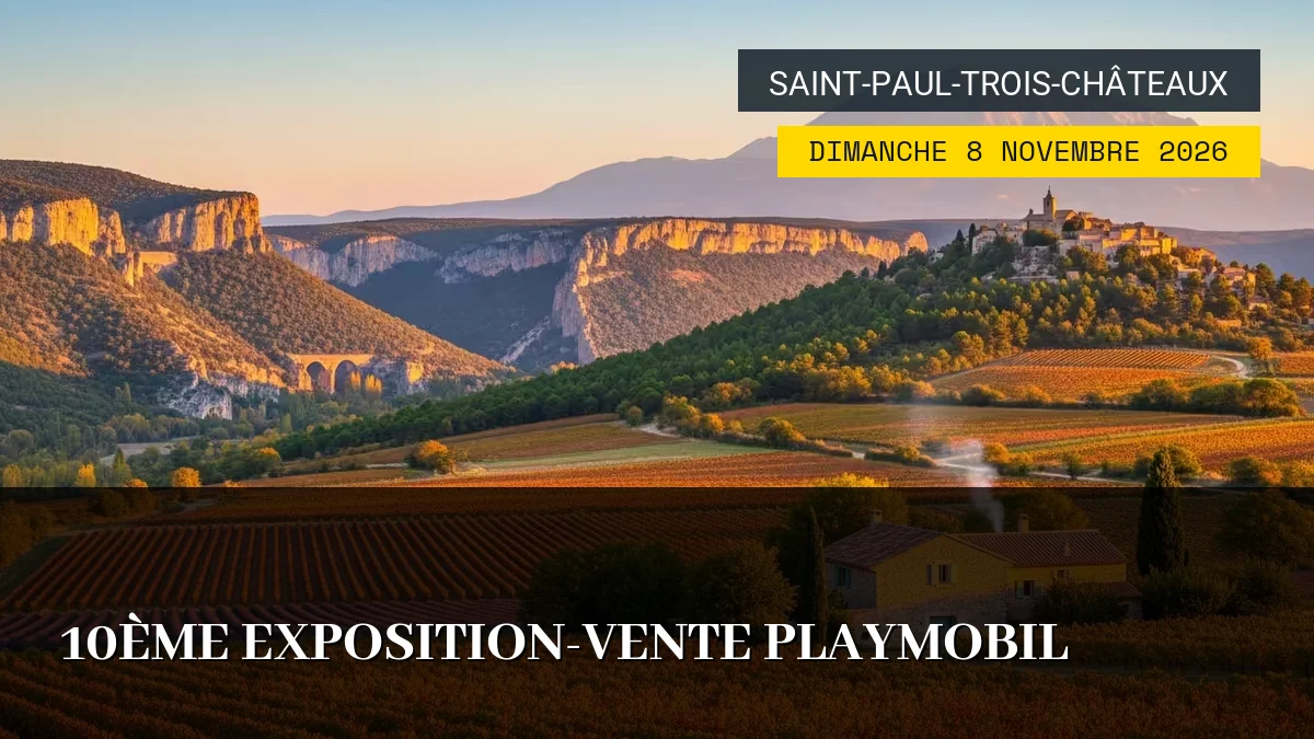 Affiche de l'événement : 10ème Exposition-Vente Playmobil – Dimanche 8 Novembre 2026