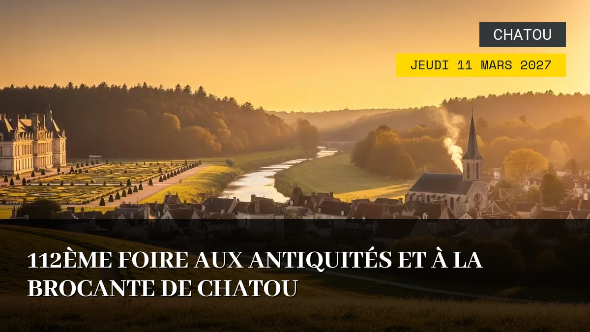 Affiche de l'événement : 112ème Foire aux Antiquités et à la Brocante de Chatou – Jeudi 11 Mars 2027