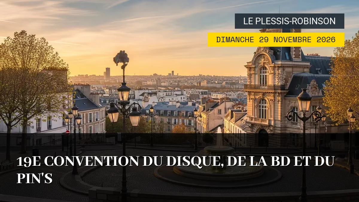 Affiche de l'événement : 19e Convention du Disque, de la BD et du Pin&rsquo;s – Dimanche 29 Novembre 2026