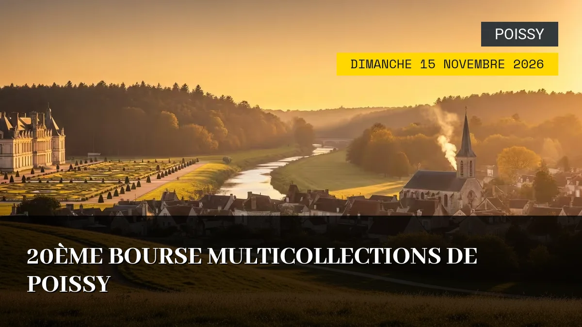 Affiche de l'événement : 20ème Bourse Multicollections de Poissy – Dimanche 15 Novembre 2026