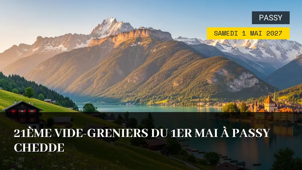 Affiche de l'événement : 21ème Vide-Greniers du 1er Mai à Passy Chedde – Samedi 1 Mai 2027