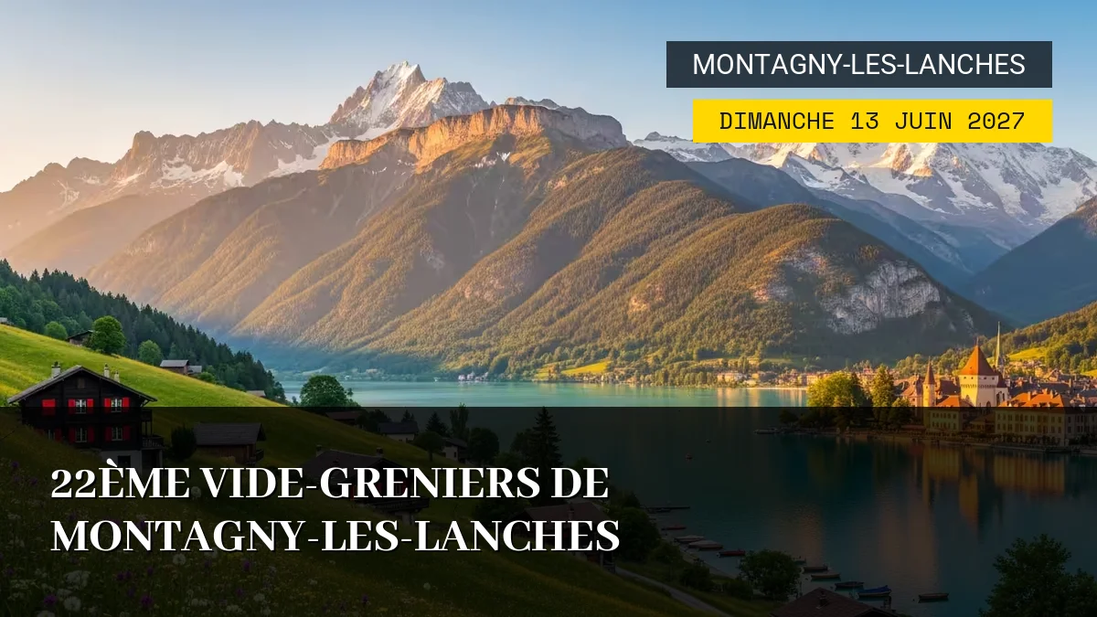 Affiche de l'événement : 22ème Vide-Greniers de Montagny-les-Lanches – Dimanche 13 Juin 2027