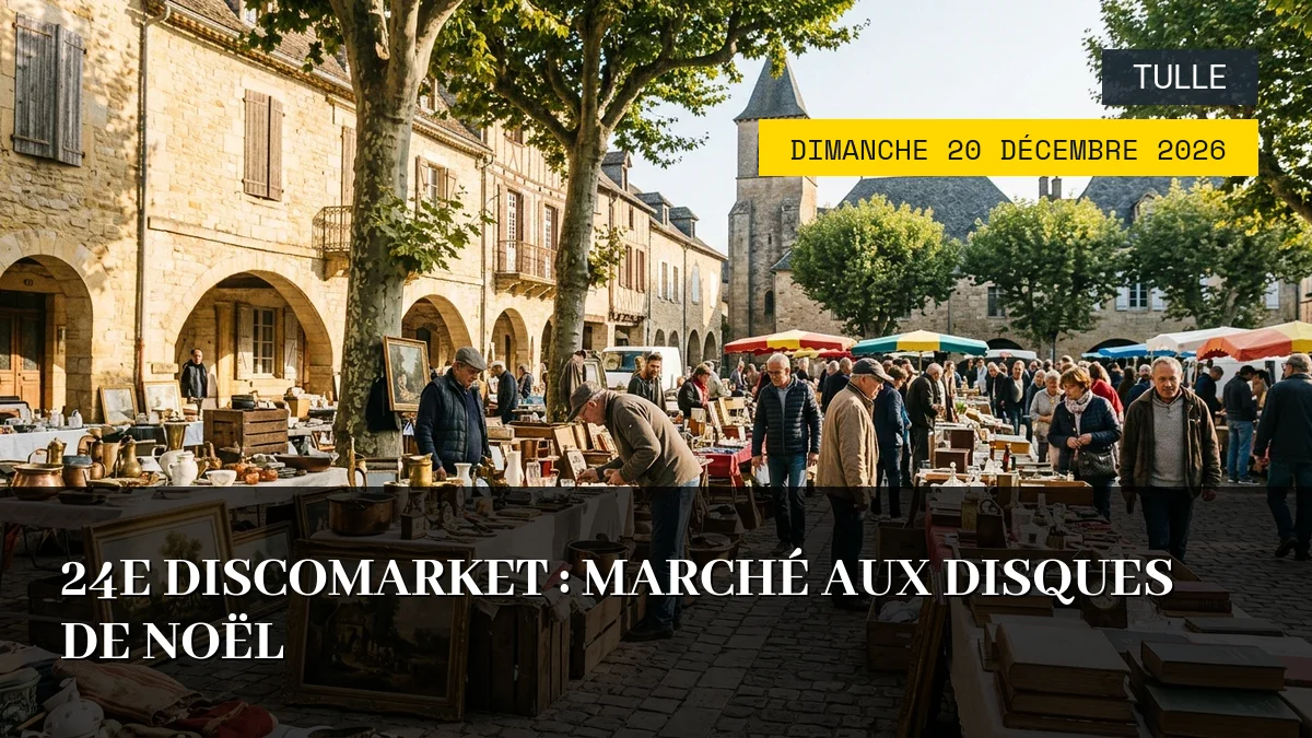 Affiche de l'événement : 24e Discomarket : Marché aux Disques de Noël – Dimanche 20 Décembre 2026