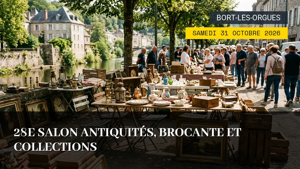 Affiche de l'événement : 28e Salon Antiquités, Brocante et Collections – Samedi 31 Octobre 2026
