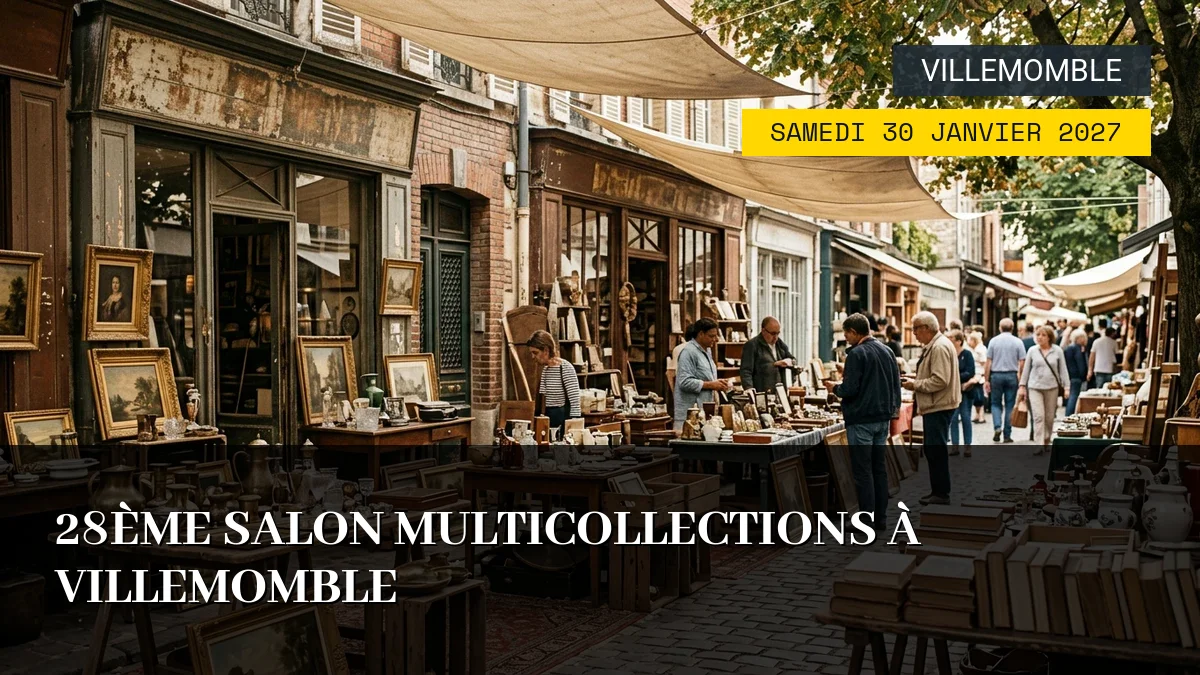 Affiche de l'événement : 28ème Salon Multicollections à Villemomble – Samedi 30 Janvier 2027