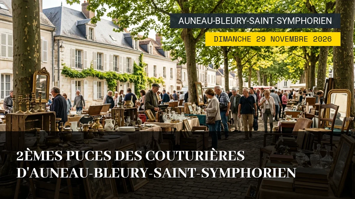 Affiche de l'événement : 2èmes Puces des Couturières d&rsquo;Auneau-Bleury-Saint-Symphorien – Dimanche 29 Novembre 2026