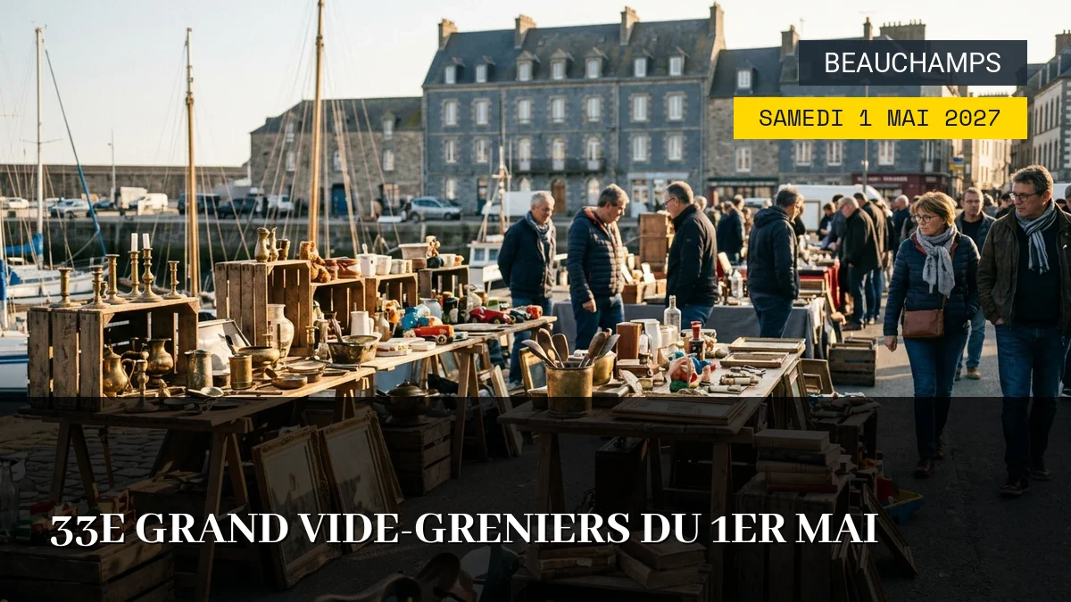 Affiche de l'événement : 33e Grand Vide-Greniers du 1er Mai – Samedi 1 Mai 2027