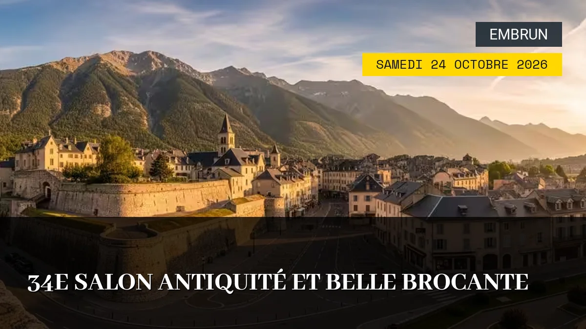 Affiche de l'événement : 34e Salon Antiquité et Belle Brocante – Samedi 24 Octobre 2026