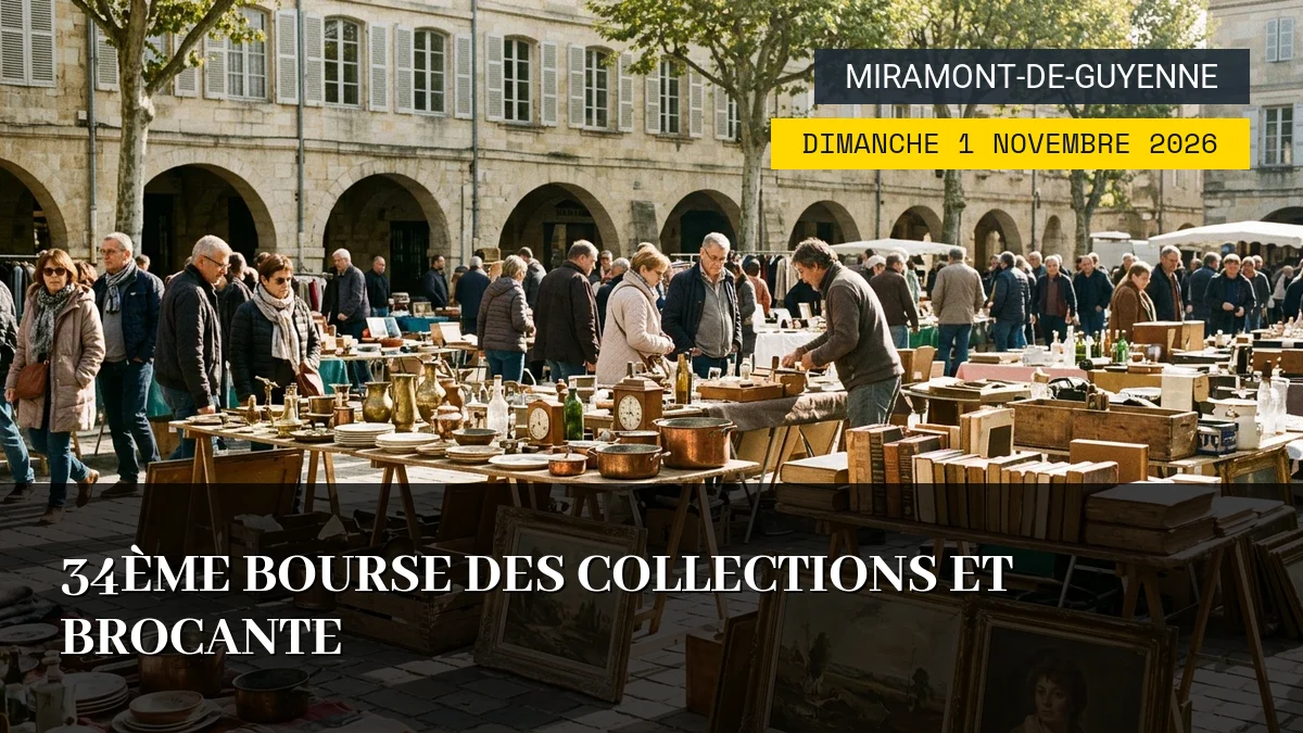 Affiche de l'événement : 34ème Bourse des Collections et Brocante – Dimanche 1 Novembre 2026