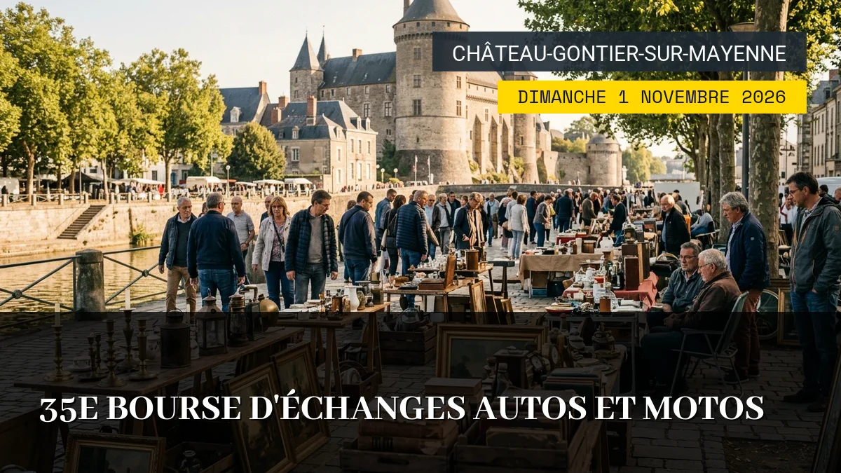 Affiche de l'événement : 35e Bourse d&rsquo;Échanges Autos et Motos – Dimanche 1 Novembre 2026