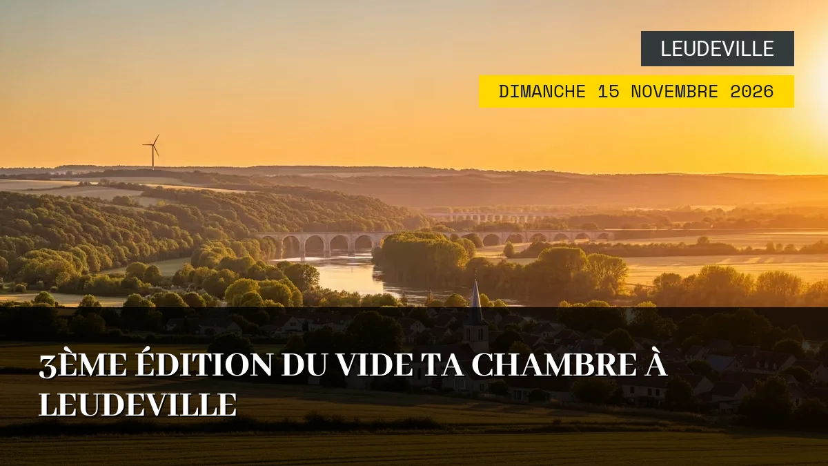 Affiche de l'événement : 3ème Édition du Vide Ta Chambre à Leudeville – Dimanche 15 Novembre 2026