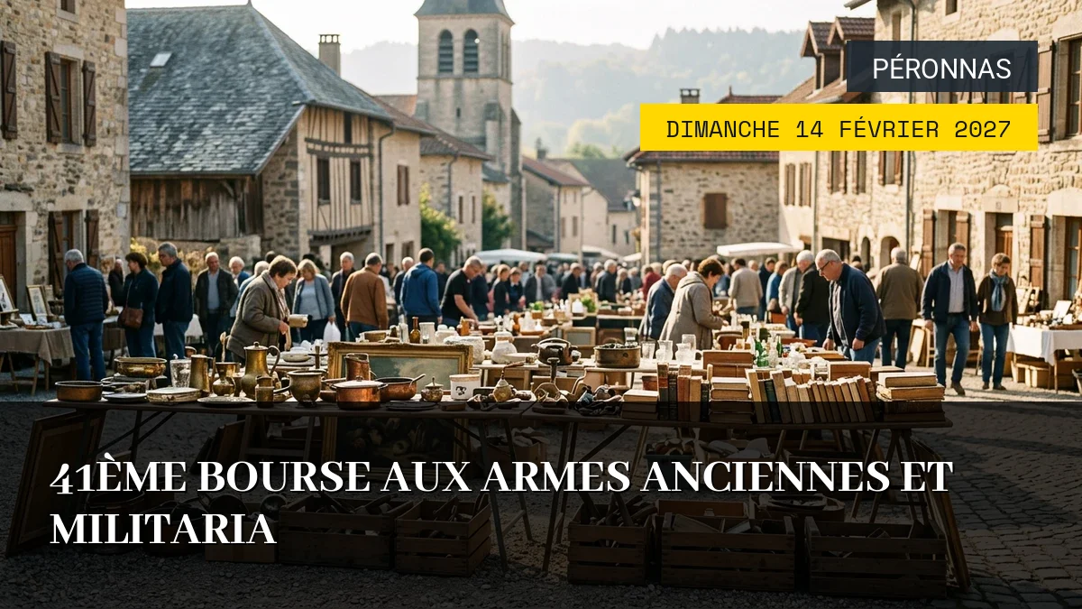 Affiche de l'événement : 41ème Bourse aux Armes Anciennes et Militaria – Dimanche 14 Février 2027