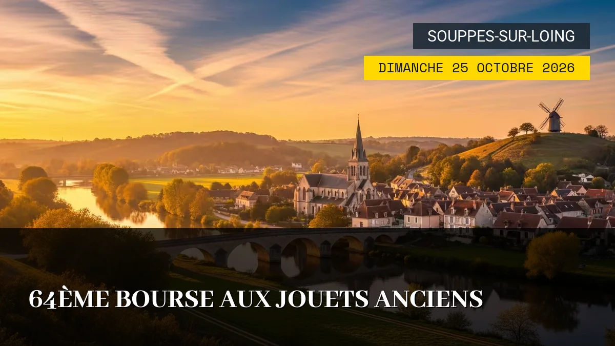 Affiche de l'événement : 64ème Bourse aux Jouets Anciens – Dimanche 25 Octobre 2026