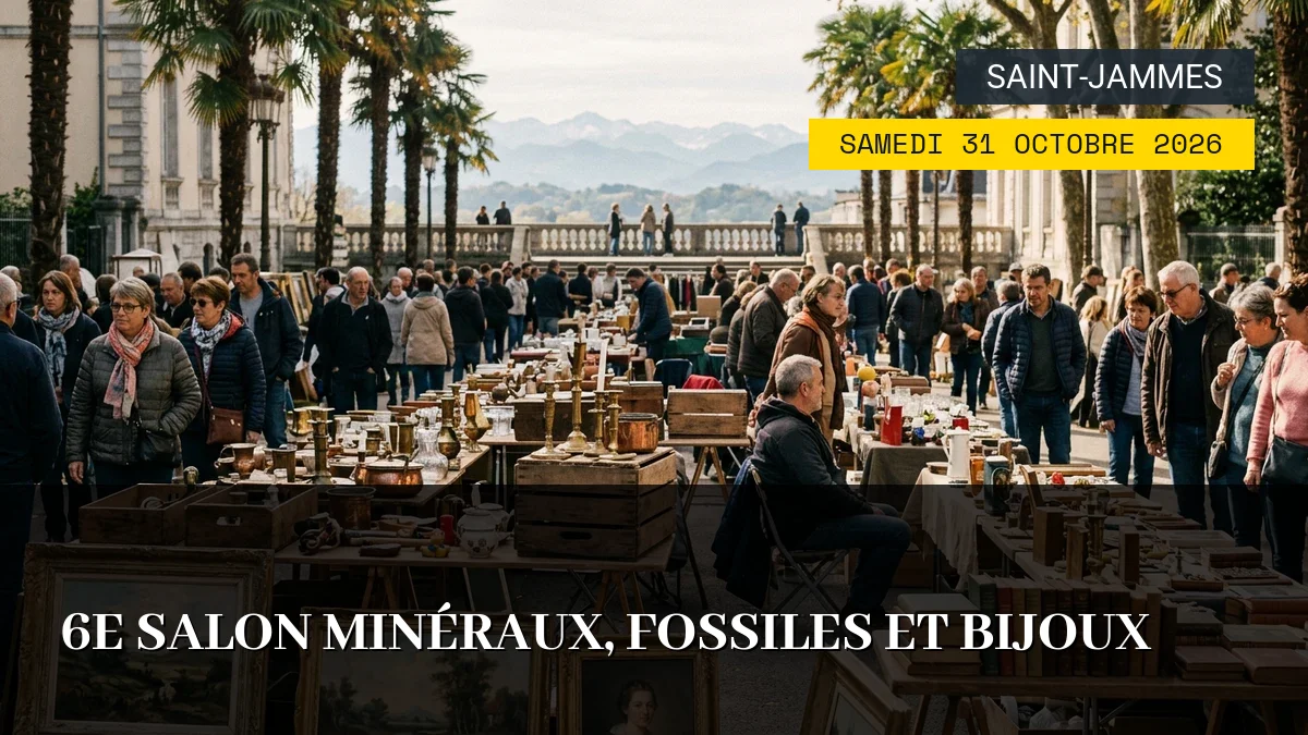 Affiche de l'événement : 6e Salon Minéraux, Fossiles et Bijoux — Du Samedi 31 Octobre 2026 au Dimanche 1 Novembre 2026