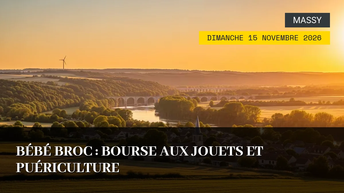Affiche de l'événement : Bébé Broc : Bourse aux Jouets et Puériculture – Dimanche 15 Novembre 2026