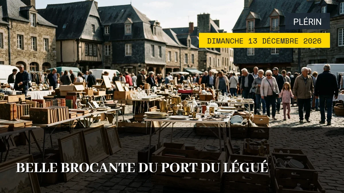 Affiche de l'événement : Belle Brocante du Port du Légué – Dimanche 13 Décembre 2026