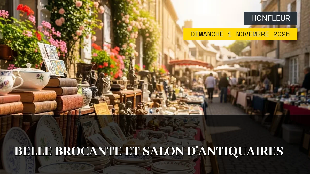 Affiche de l'événement : Belle Brocante et Salon d&rsquo;Antiquaires – Dimanche 1 Novembre 2026