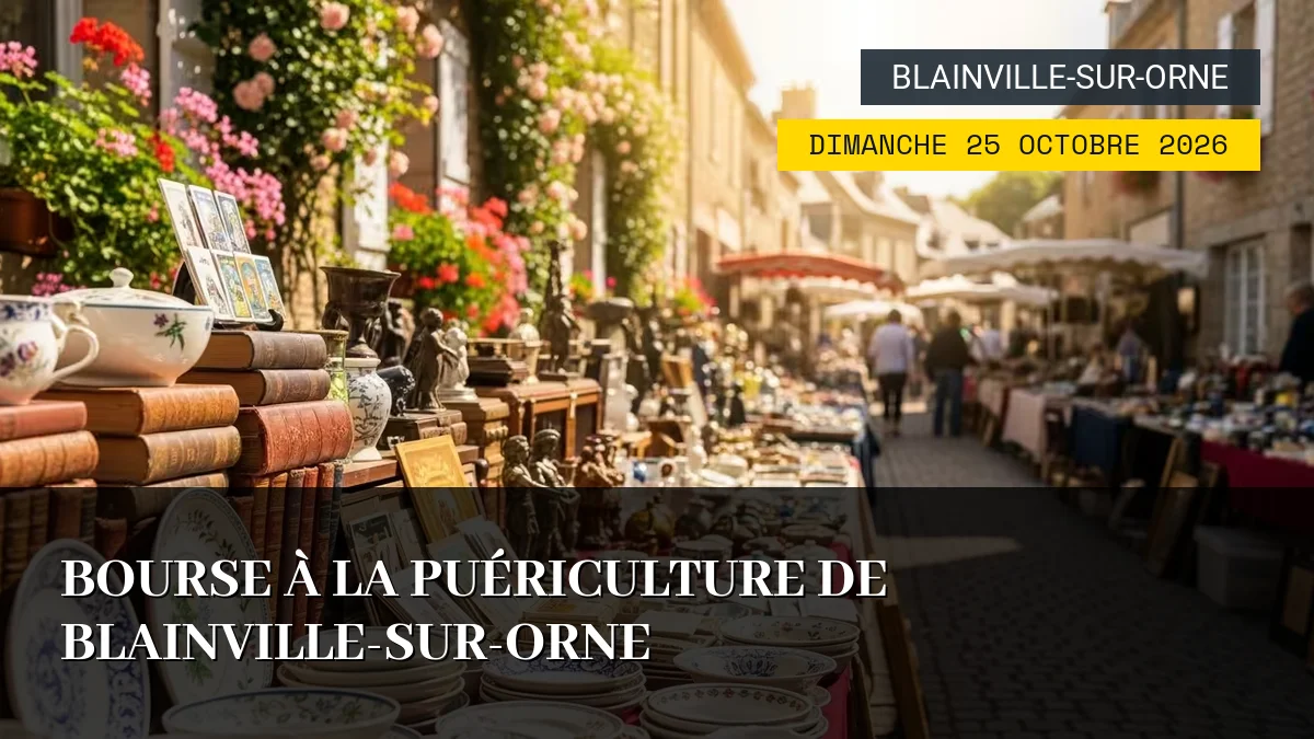 Affiche de l'événement : Bourse à la Puériculture de Blainville-sur-Orne – Dimanche 25 Octobre 2026