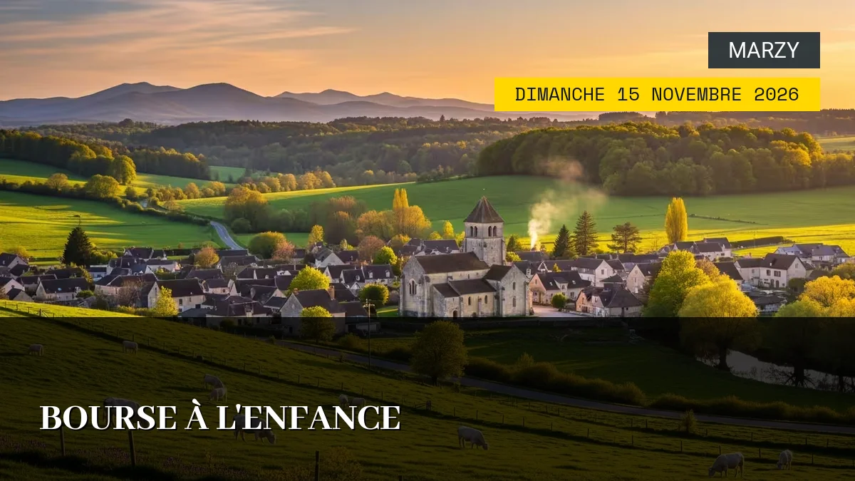 Affiche de l'événement : Bourse à l&rsquo;Enfance – Dimanche 15 Novembre 2026
