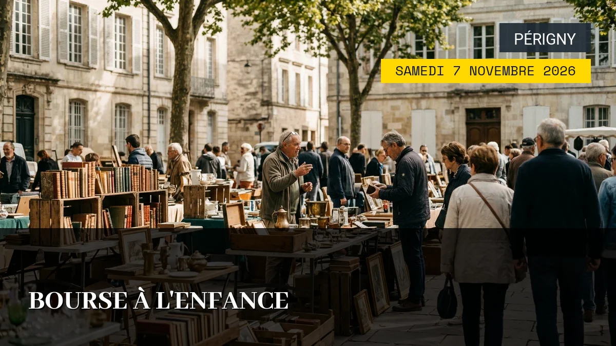 Affiche de l'événement : Bourse à l&rsquo;Enfance – Samedi 7 Novembre 2026