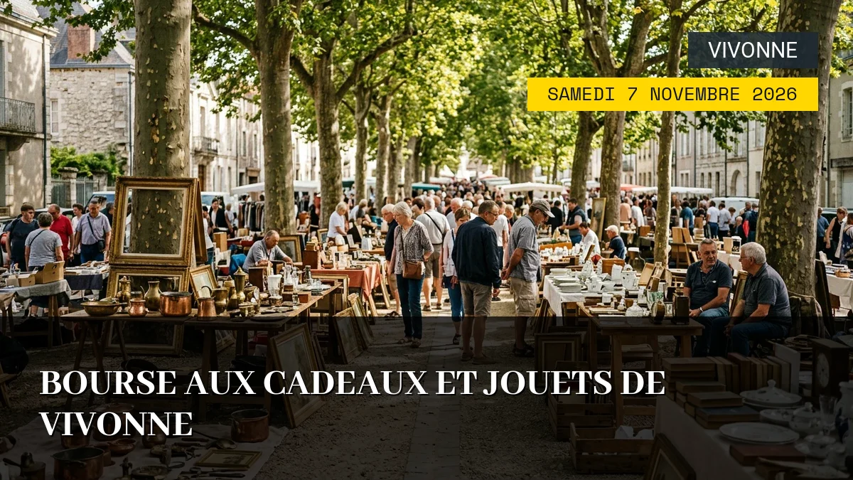 Affiche de l'événement : Bourse aux Cadeaux et Jouets de Vivonne — Du Samedi 7 Novembre 2026 au Dimanche 8 Novembre 2026