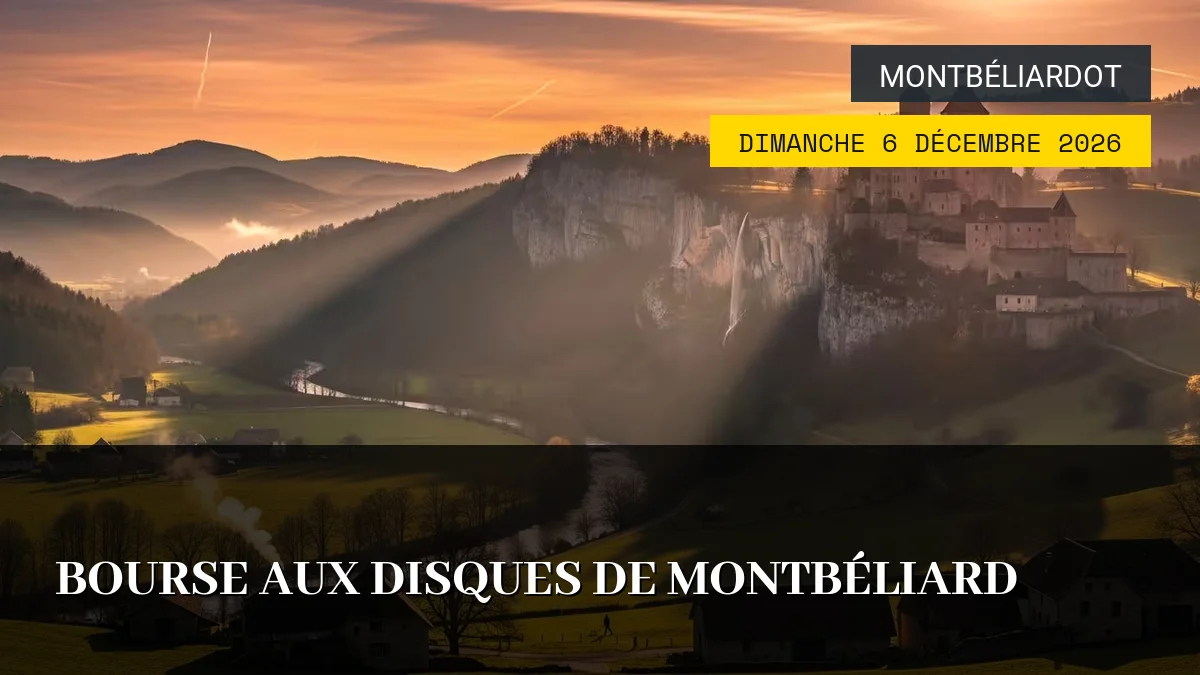 Affiche de l'événement : Bourse aux Disques de Montbéliard – Dimanche 6 Décembre 2026