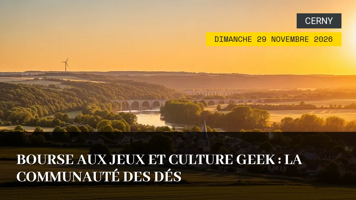 Affiche de l'événement : Bourse aux Jeux et Culture Geek : La Communauté des Dés – Dimanche 29 Novembre 2026