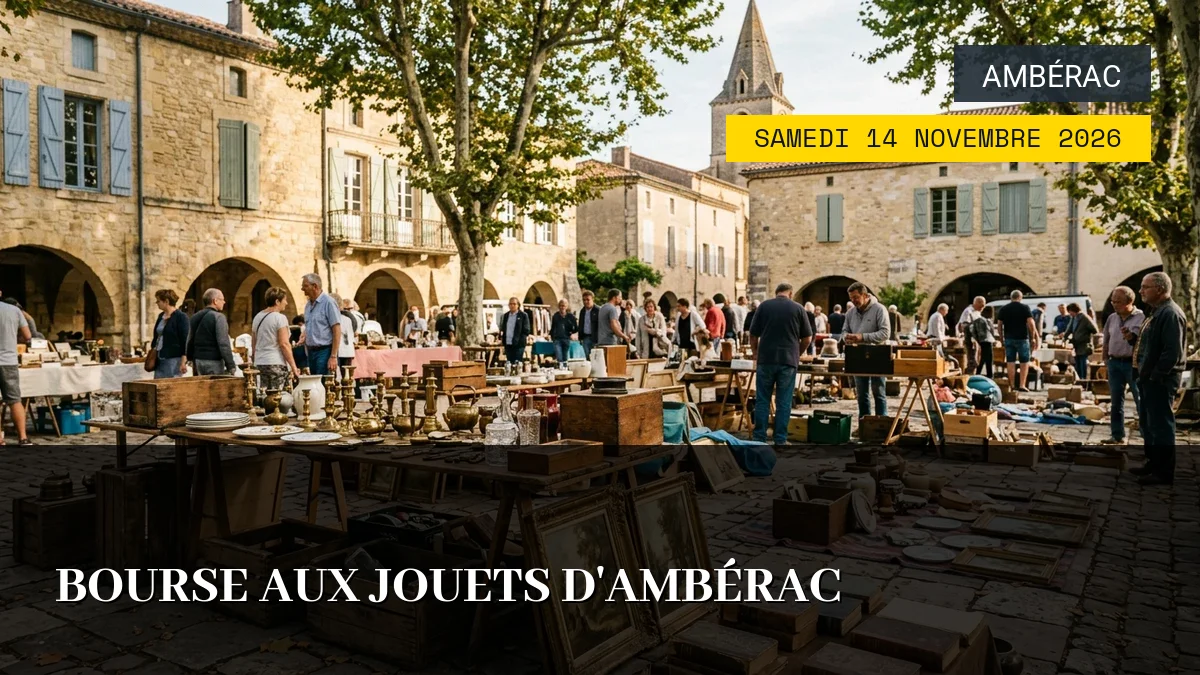 Affiche de l'événement : Bourse aux Jouets d&rsquo;Ambérac – Samedi 14 Novembre 2026