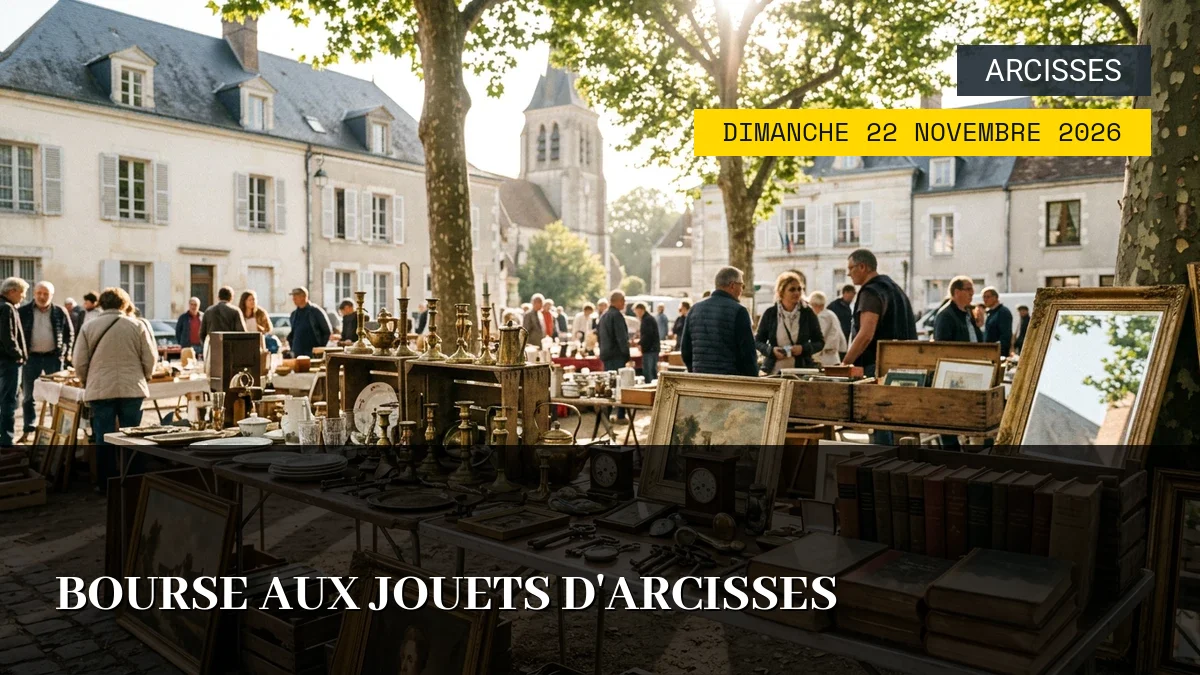 Affiche de l'événement : Bourse aux Jouets d&rsquo;Arcisses – Dimanche 22 Novembre 2026
