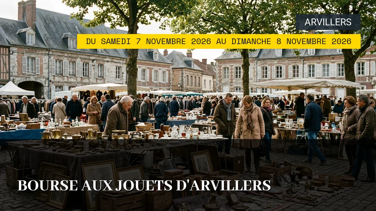 Affiche de l'événement : Bourse aux jouets d&rsquo;Arvillers – Du Samedi 7 Novembre 2026 au Dimanche 8 Novembre 2026