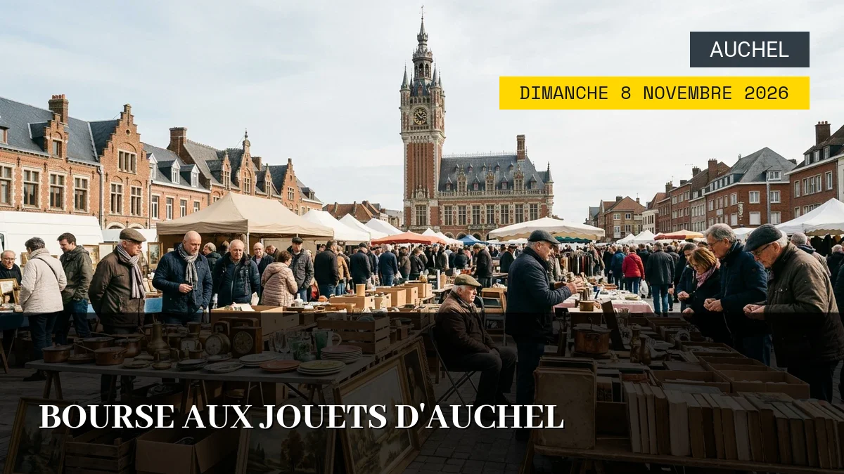 Affiche de l'événement : Bourse aux jouets d&rsquo;Auchel – Dimanche 8 Novembre 2026