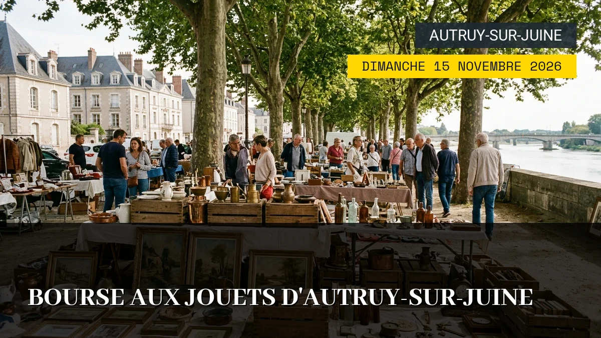 Affiche de l'événement : Bourse aux jouets d&rsquo;Autruy-sur-Juine – Dimanche 15 Novembre 2026